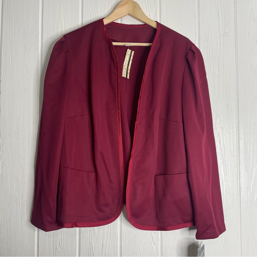 Vintage Separate Scene Jacket 42 Maroon Red Long Sleeve Formal NWT Hudson’s